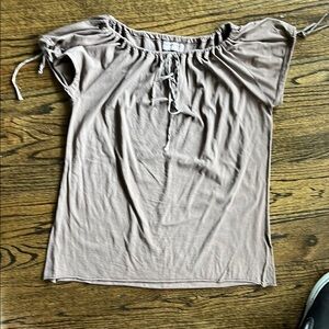 Michael Stars Women's Tan Off-Shoulder Top